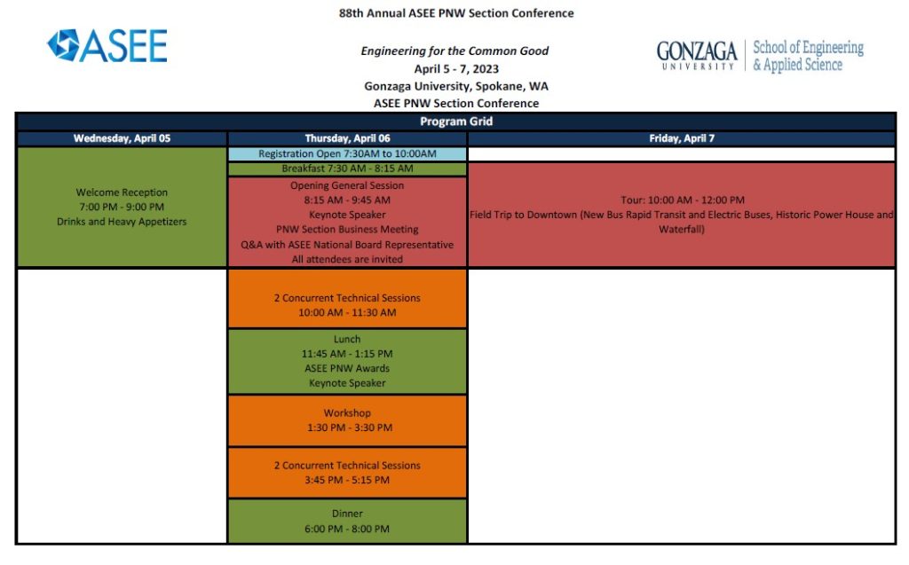 2023 Pacific Northwest Section Annual Meeting ASEE Pacific Northwest